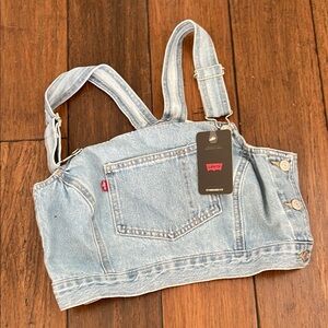 Levi's Light Blue Denim Crop Top